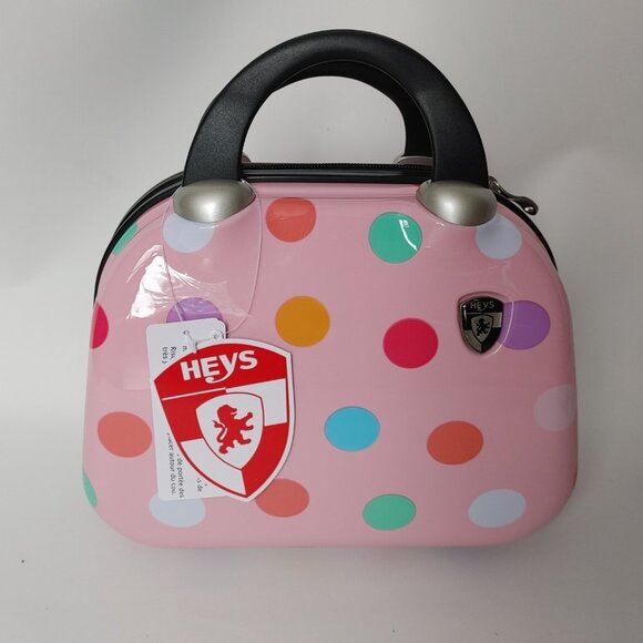 Heys Fashion Hardside PINK Polka dot Luggage Carry On - Picture 3 of 9